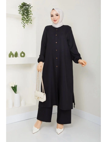 Kadın Büyük Beden Uzun İkili Tesettür Tunik Takım