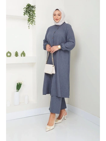 Kadın Büyük Beden Uzun İkili Tesettür Tunik Takım