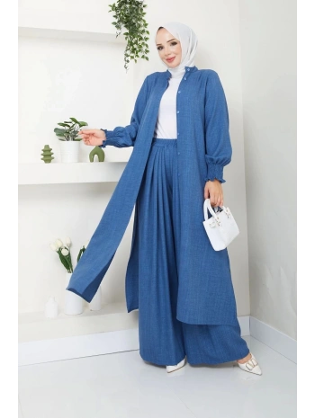 Kadın Uzun İkili Tesettür Tunik Takım