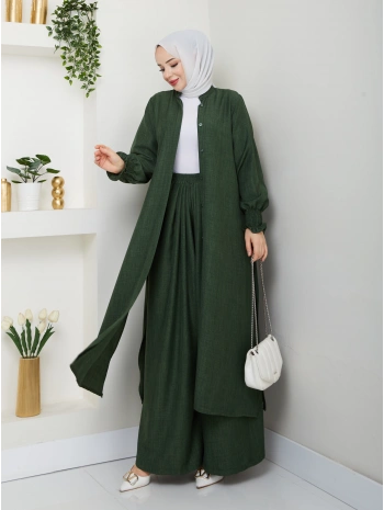 Kadın Uzun İkili Tesettür Tunik Takım