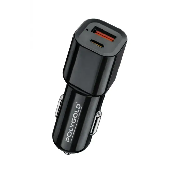 Polygold PG-38 38W Max Hızlı Araç Şarj Cihaz Çift Çıkışlı Type-C ve USB