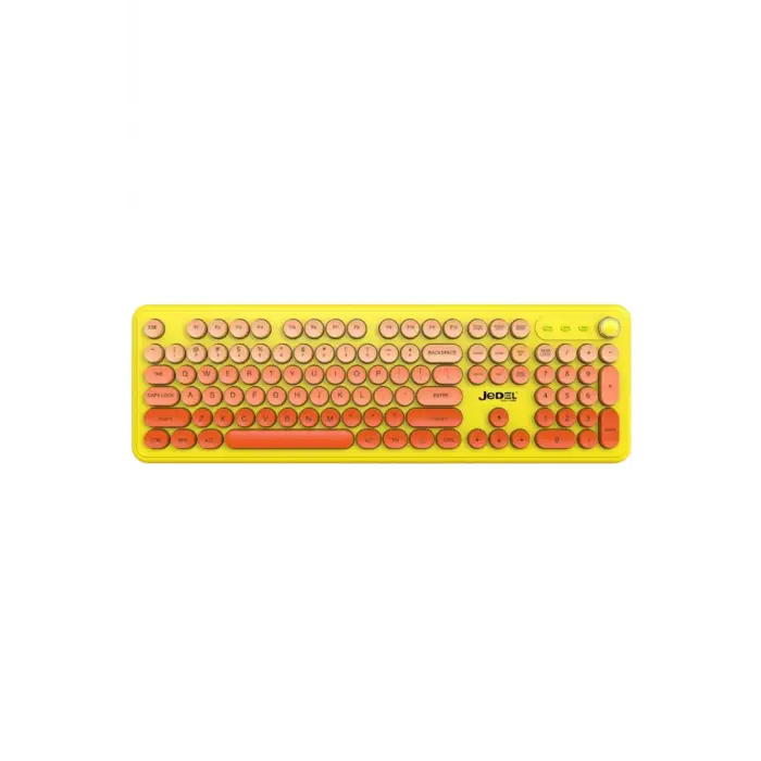 Jedel WKB104 Kablosuz Bluetooth + 2.4Ghz Çift Modlu Klavye - Retro Daktilo Tasarımlı