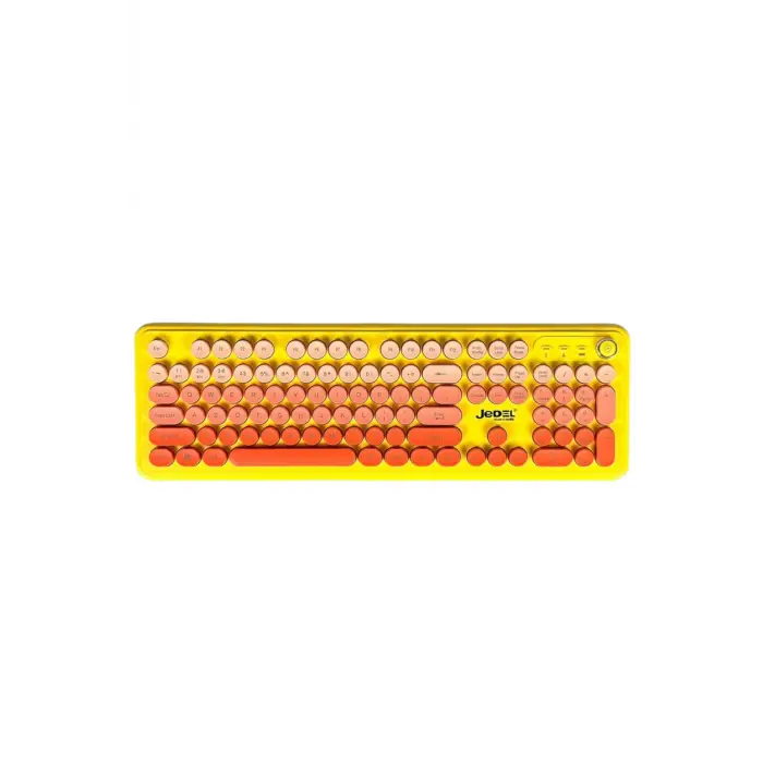 Jedel WKB104 Kablosuz Bluetooth + 2.4Ghz Çift Modlu Klavye - Retro Daktilo Tasarımlı