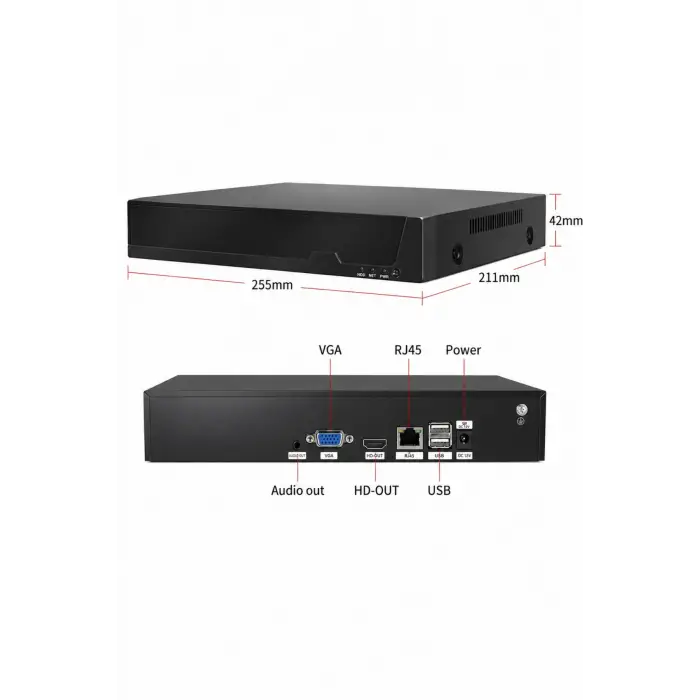 O-kam ZR-4010 NVR Wifi Kayıt Cihazı 10 Kanal IP Kamera Uyumluluğu