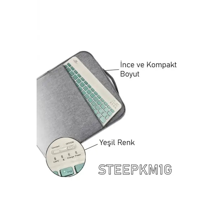 Steep Solid Magic Yeşil Şarjlı Bluetooth Klavye Mouse Set