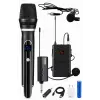 Glr Wn-07 Profesyonel 3 lü Kablosuz Mikrofon Sistemi UHF Yaka ve El Mikrofonlu
