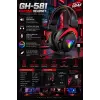 Jedel Gaming GH-581 7.1 USB Kablolu RGB Işıklı Mikrofonlu Oyuncu Kulaklığı