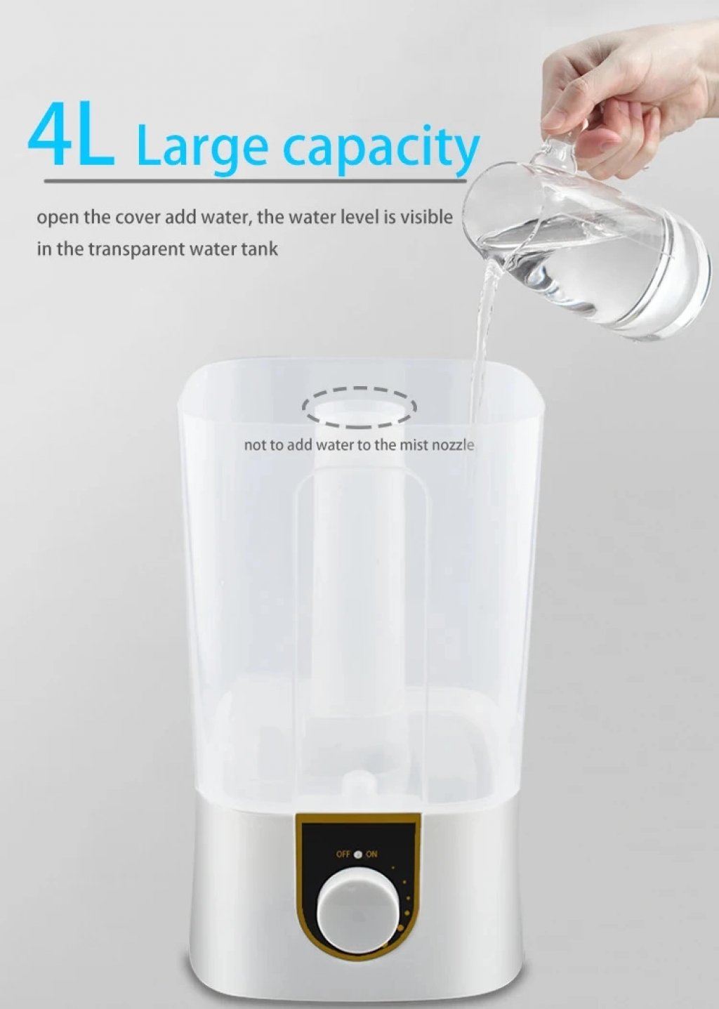 Işıklı Ultrasonik Oda Kokusu Hava Nemlendirici 4Lt Humidifier XY30