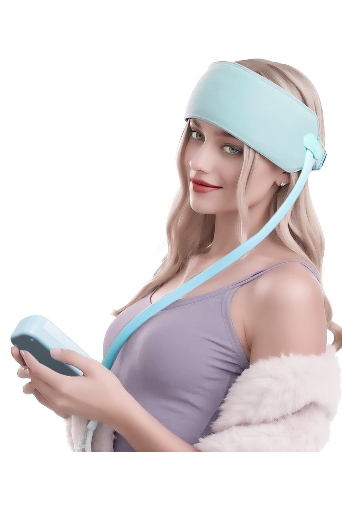 Glr JKQ-567 Yoğurma ve Titreşimli Kafa Masaj Aleti - 3 Modlu Hava Yastıklı Baş Masaj Bandı -