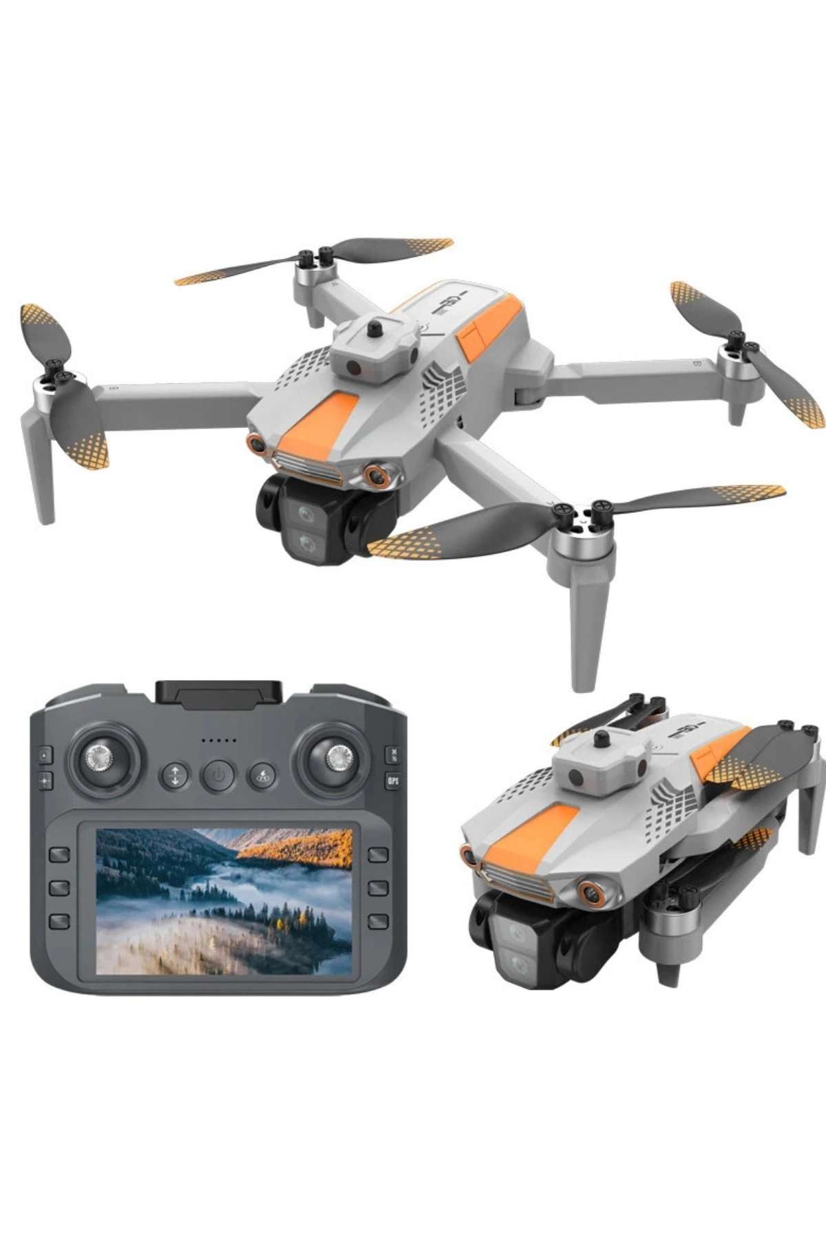 R06 HD Kameralı Drone - Büyük Ekranlı Uzaktan Kumandalı- Katlanabilir