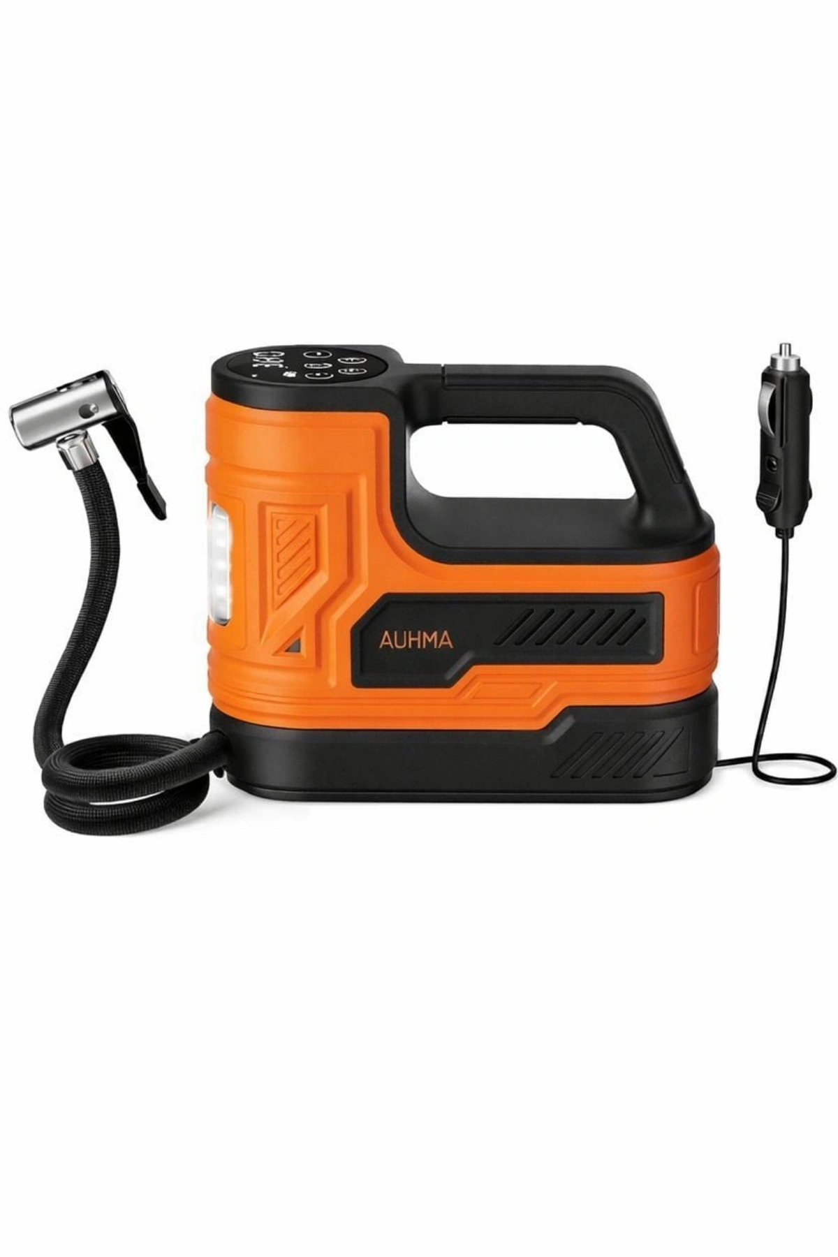 Auhma A7788 Dijital Ekranlı Taşınabilir Araç Lastik Hava Kompresörü - 150 PSI - 12V Çakmaklık Girişli