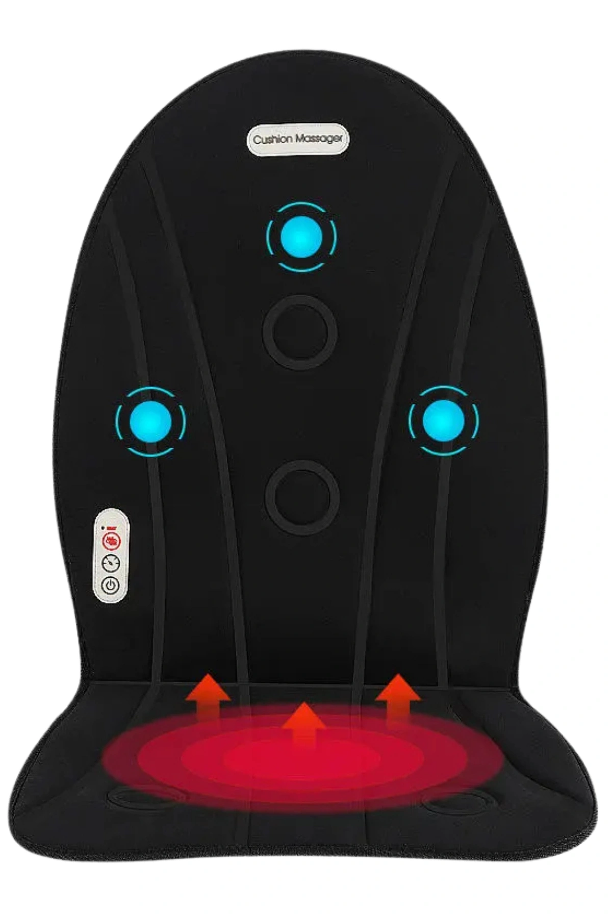 Glr Jb-618B Isıtmalı Masaj Minderi - 3 Motorlu Titreşimli Bel, Sırt Masaj Alet