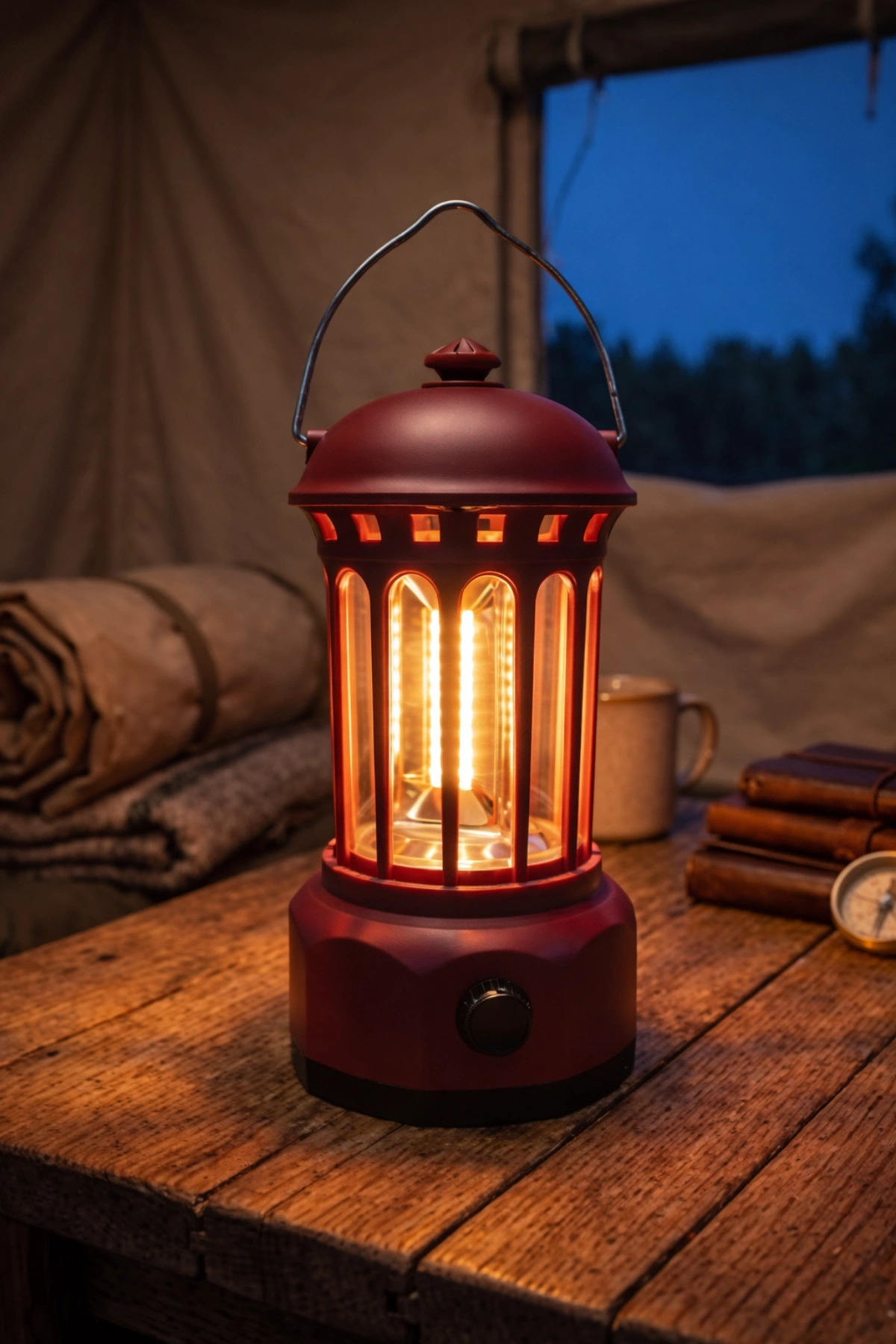 Glr L800BR Retro Tasarım Şarjlı Kamp Lambası - 250 Lümen Vintage Fener