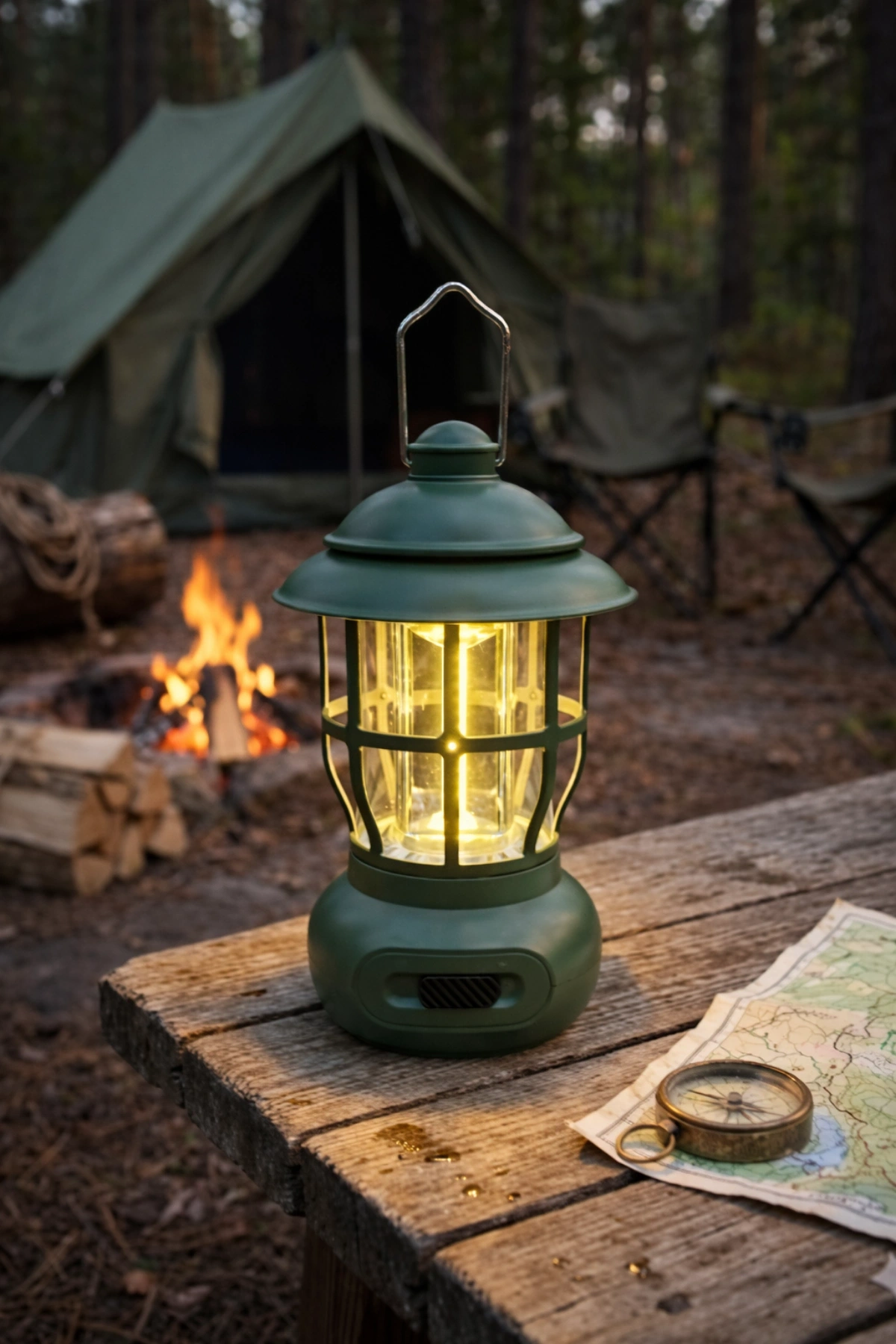 Glr L792BR Retro Tasarım Şarjlı Kamp Lambası - 250 Lümen Vintage Fener
