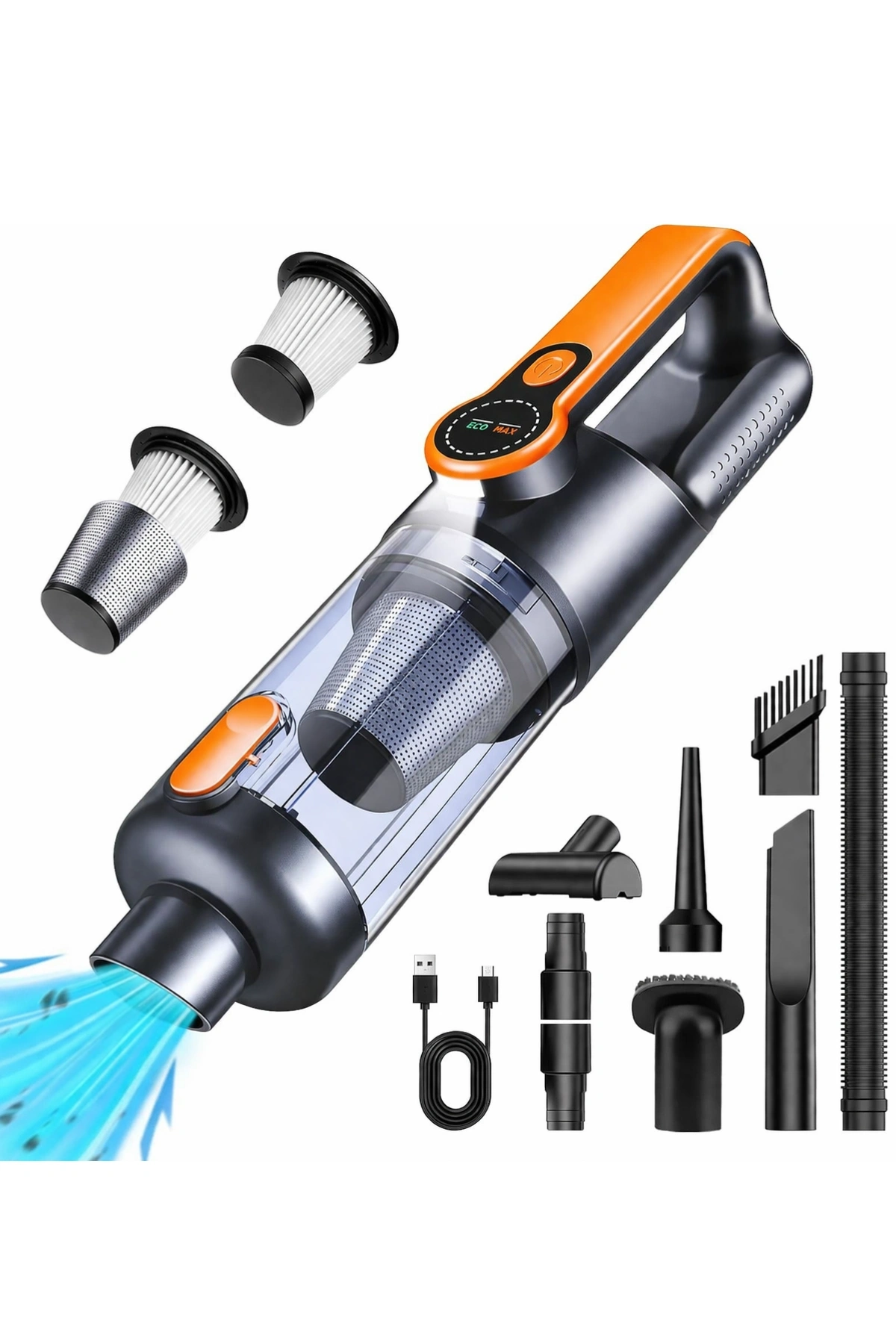 Carbon ST-126Plus 22000PA Güçlü Şarjlı El Süpürgesi Araba ve Ev Tipi Kablosuz Süpürge