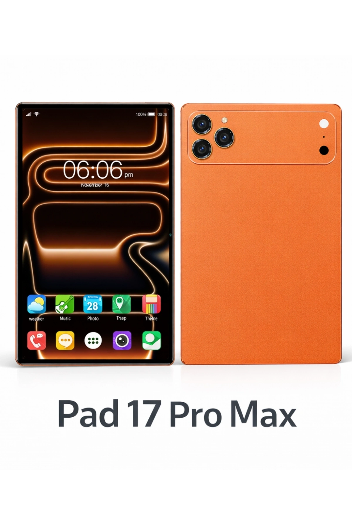 Doyda I7 Pro Max 10.1 AI Tablet Seti - Klavye, Mouse, Stylus Kalem Hediyeli - Turuncu