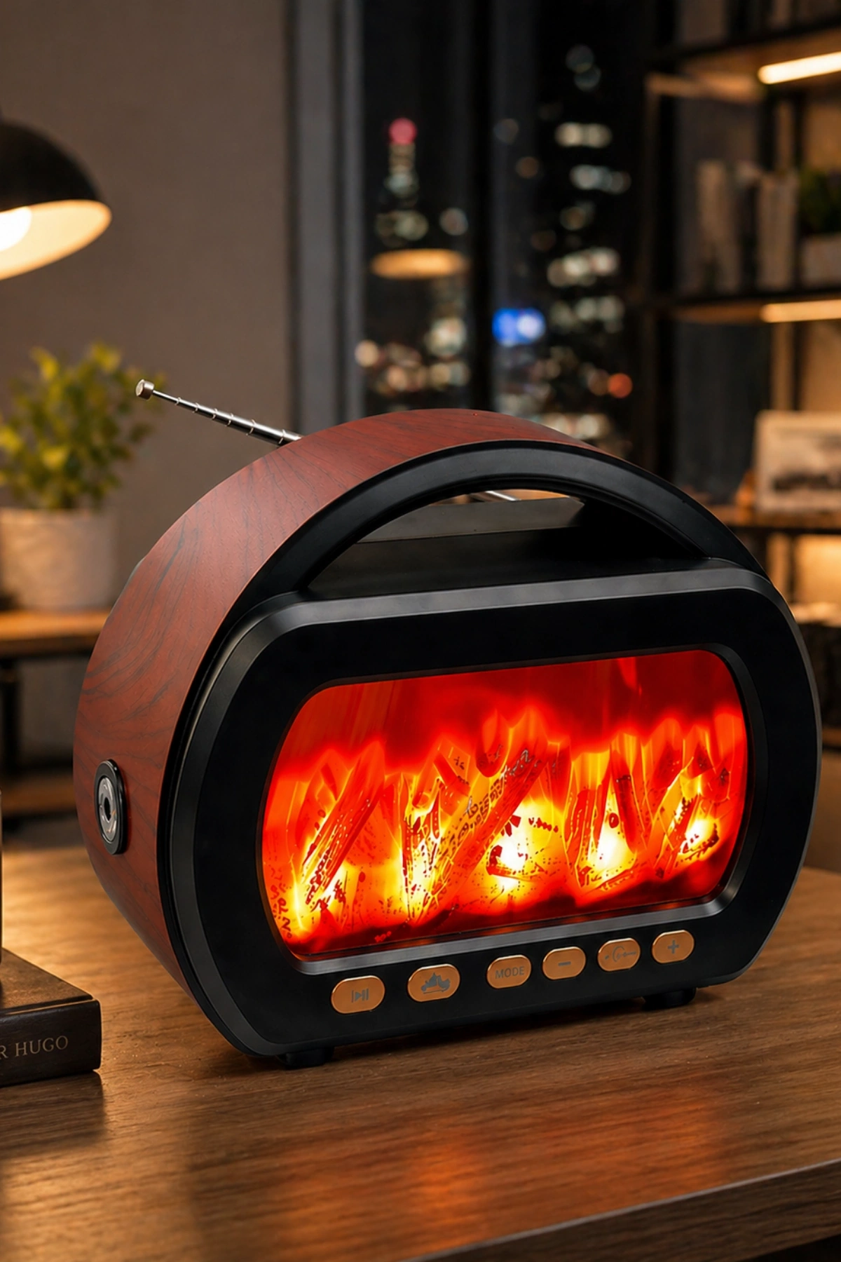 Fepe FP-535 Şömine Görünümlü Alevli Taşınabilir Radyo & Bluetooth Hoparlör