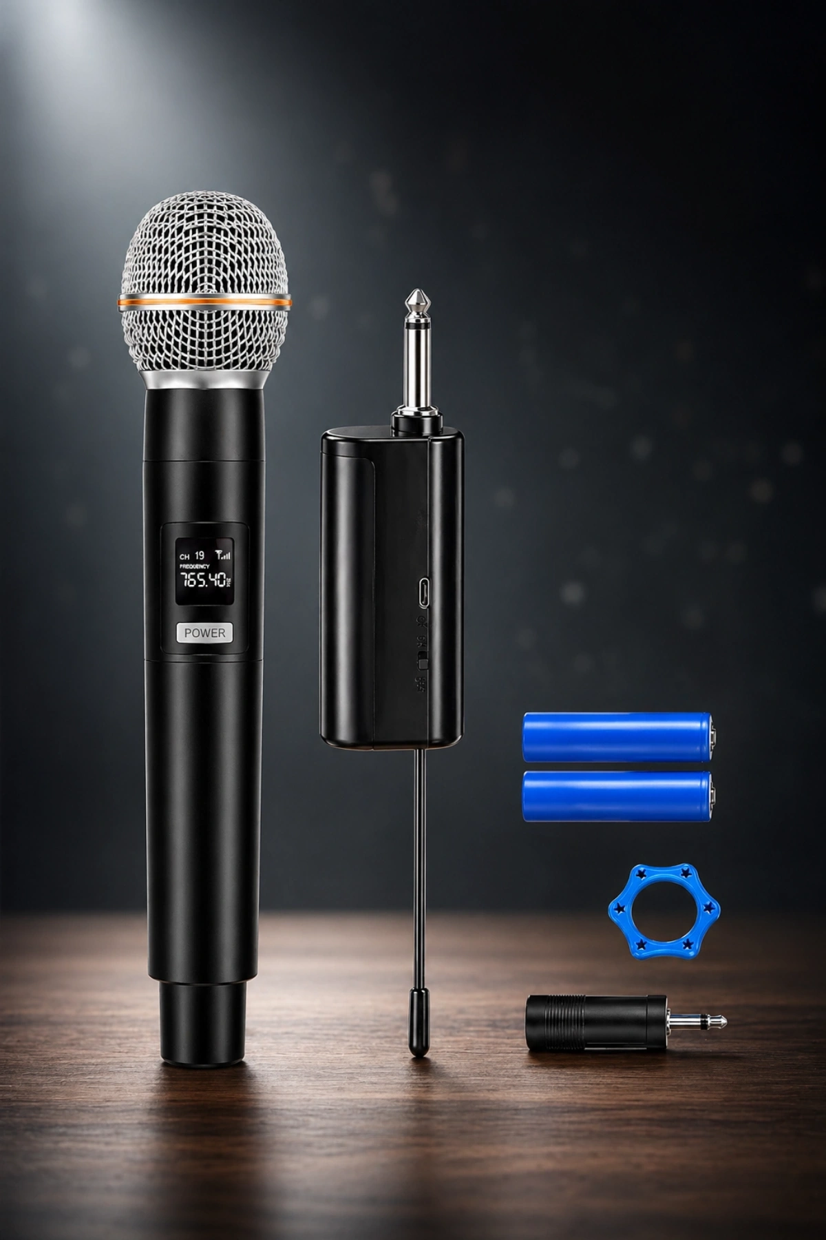 Glr WN-05 Profesyonel Şarj Edilebilir Kablosuz El Mikrofonu  Universal UHF Mikrofon Seti