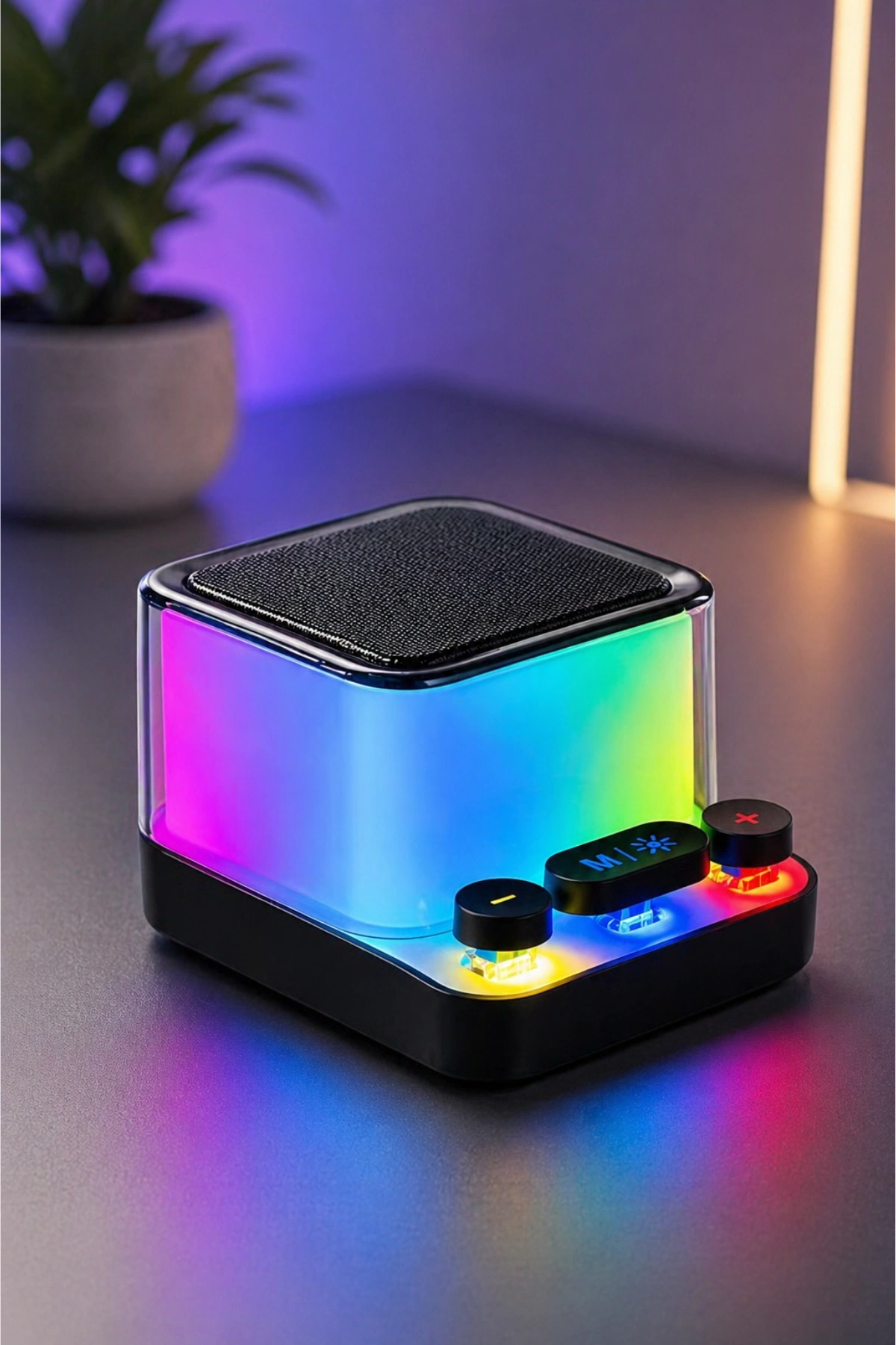 Jrl Z6 Mini RGB Işıklı Kablosuz Bluetooth Hoparlör - Mekanik Klavye Tuşlu, Speaker