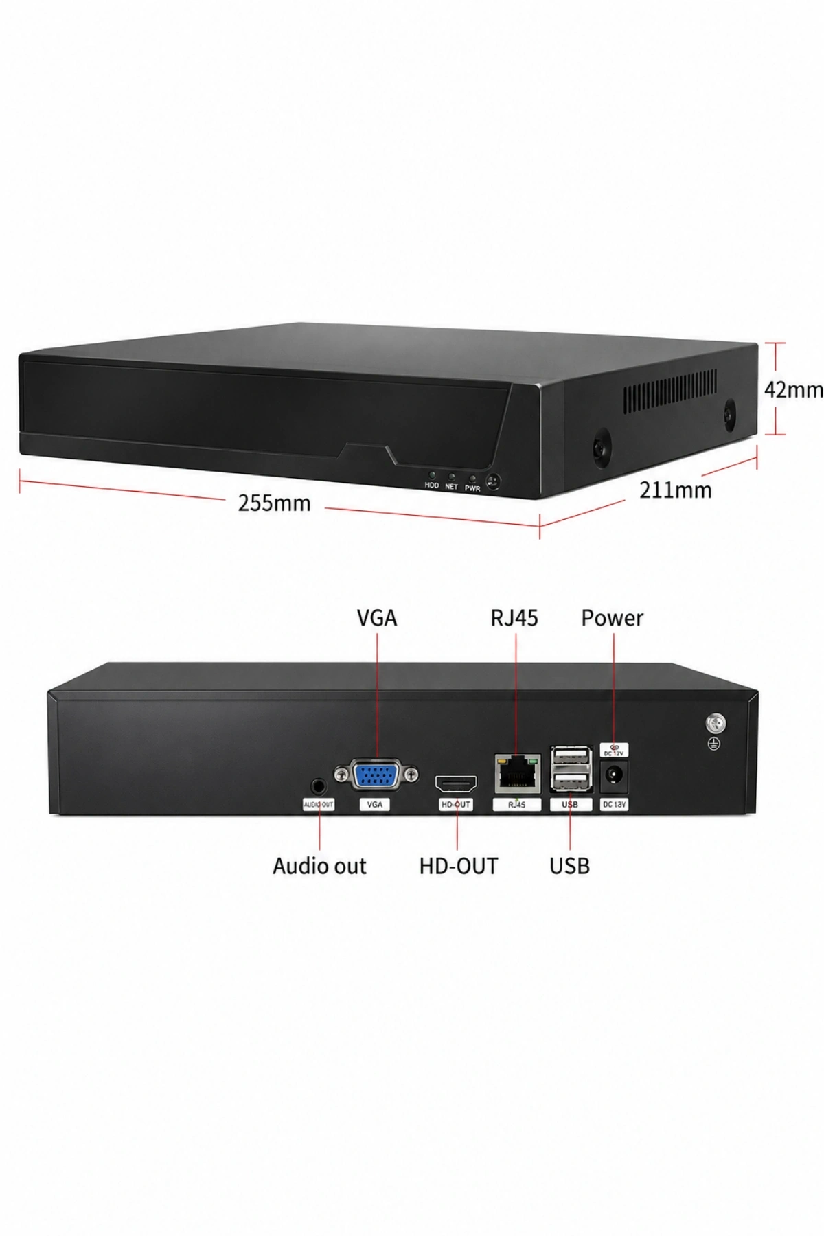 O-kam ZR-4010 NVR Wifi Kayıt Cihazı 10 Kanal IP Kamera Uyumluluğu