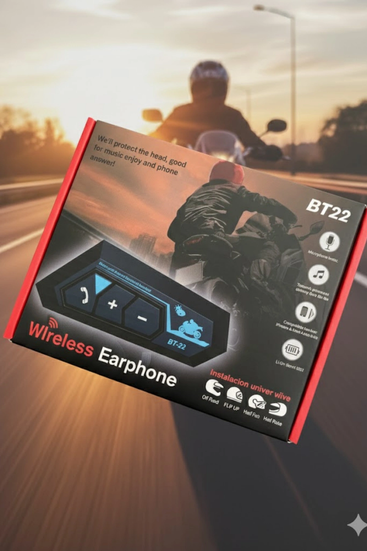 Blackbird BT-22 Motosiklet Kask Bluetooth Kulaklık & Intercom Seti | Kablosuz Müzik Su Geçirmez