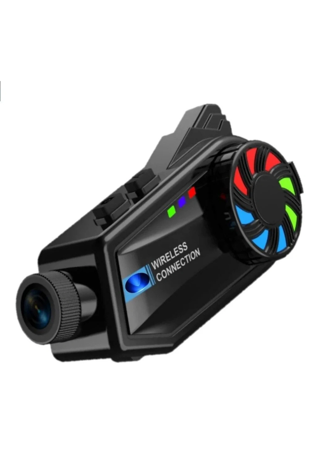 BT68 1080P Geniş Açılı Kameralı  Motosiklet Kask Kulaklığı 3000mAh Bataryalı Bluetooth