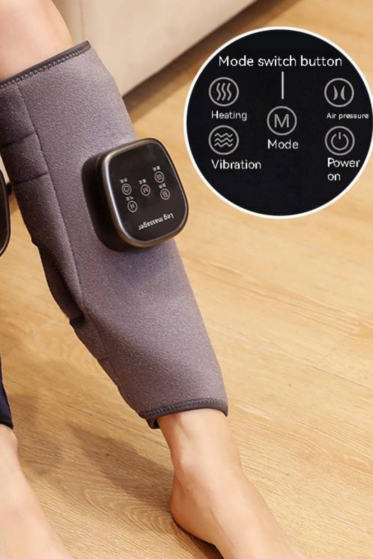 Glr HY-XT669 Kablosuz Baldır Masaj Aleti Isı ve Hava Basınçlı Diz Bacak Rahatlatıcı Masaj Sistemi