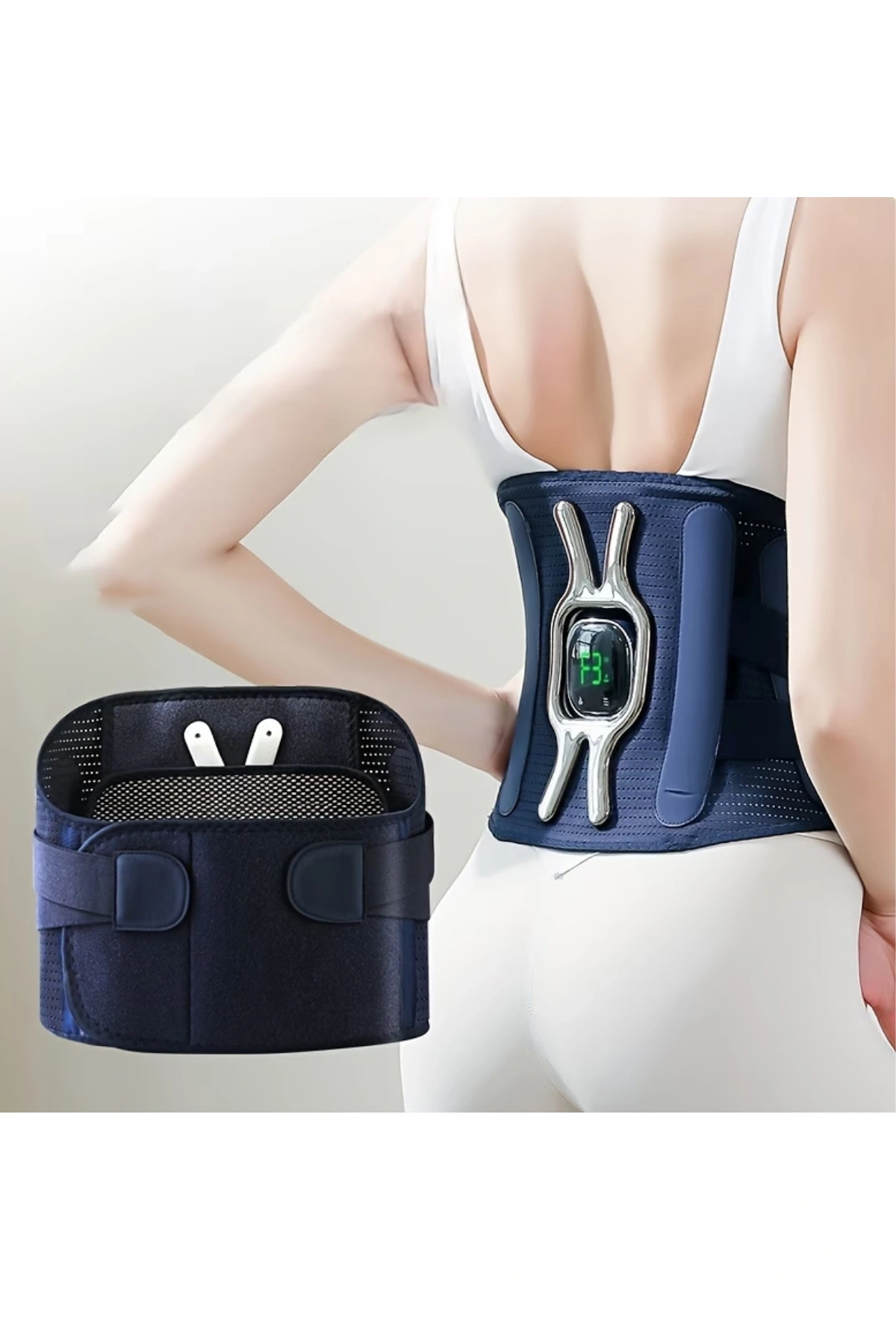 Glr Y10 3 Kademeli Isı ve Titreşim Modlu Taşınabilir Bel ve Karın Masaj Cihazı