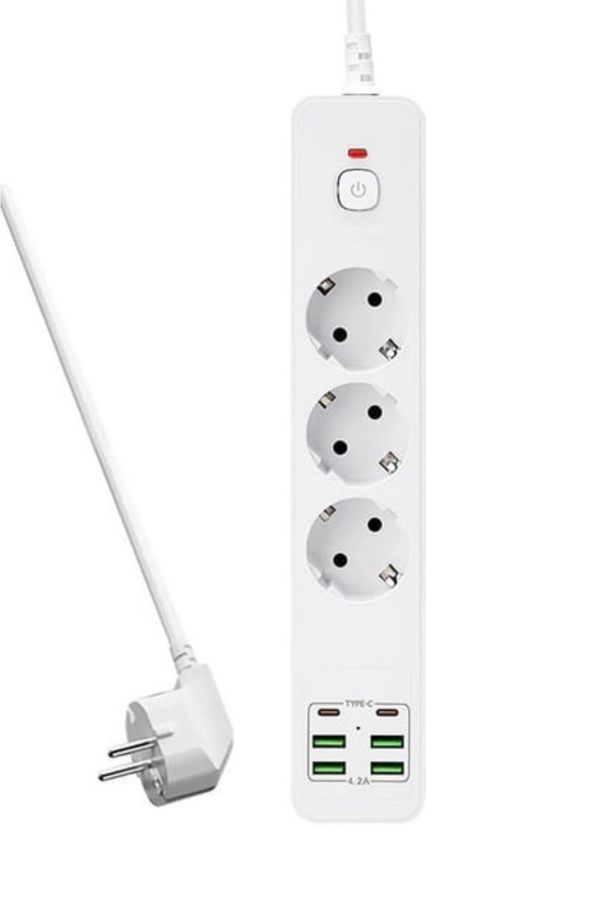 Hepu Hp-H11 Akıllı Power Socket 3 Priz + 4 USB + 2 Type-C 3000W Güç