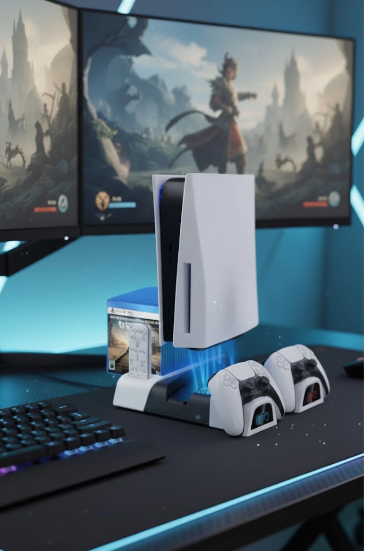 Hepu TP5-1511 PS5 Şarj ve Soğutucu Stand | DualSense Uyumlu Hızlı Şarj İstasyonu