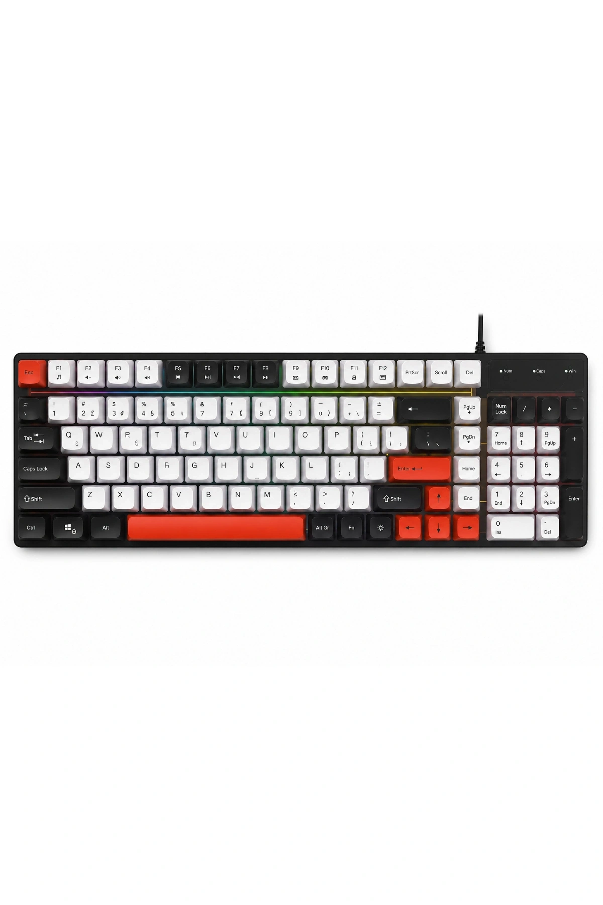 Jedel K30P USB Kablolu Aydınlatmalı Gaming Oyuncu ve Ofis Klavyesi  Kompakt Tasarım