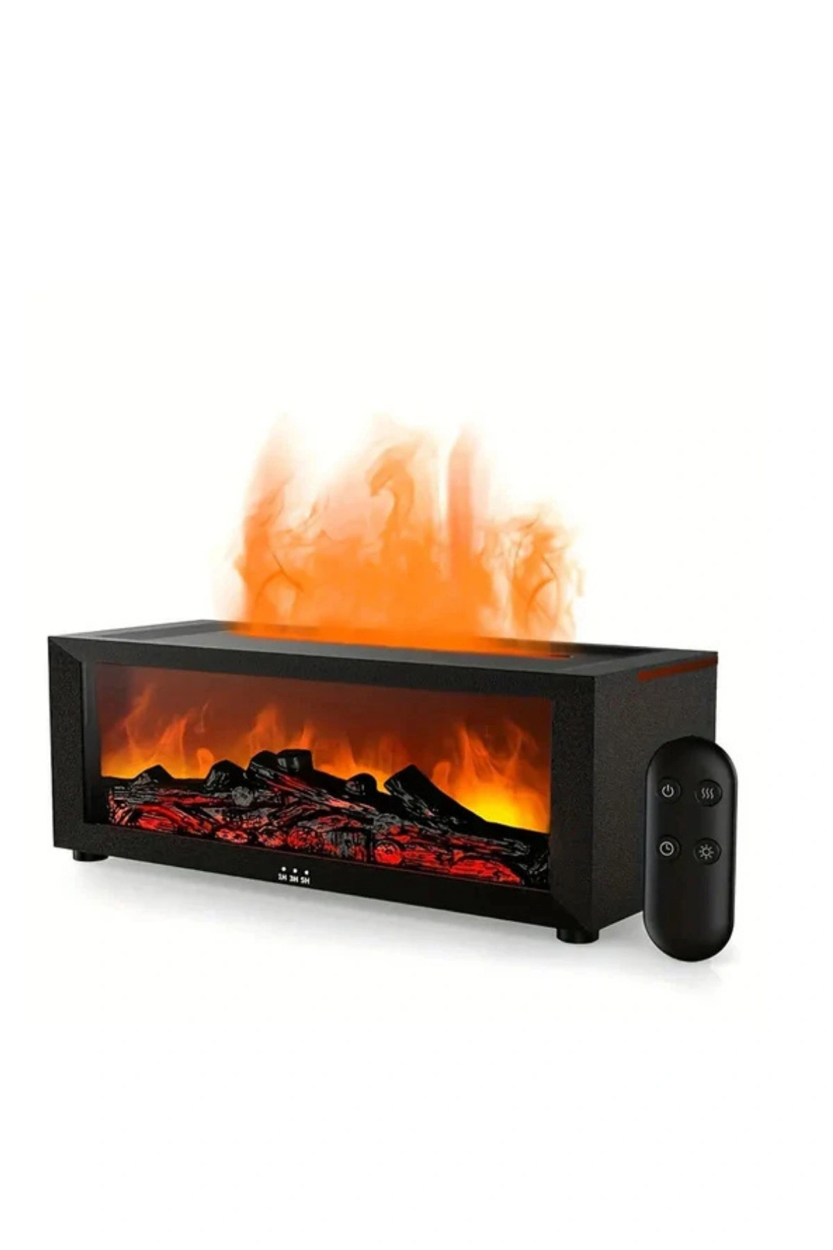 Leerfei A4 Şömine Görünümlü Alev Efektli Hava Nemlendirici Aroma Difüzörü Buhar Makinesi