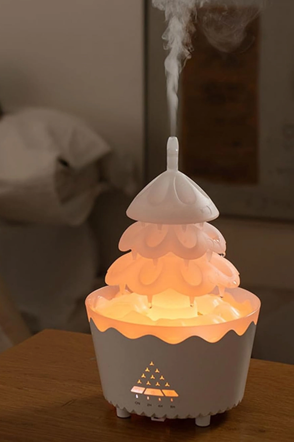 Leerfei V51 Yağmur Bulutu Görünümlü Aroma Difüzör, Nemlendirici -250ml Kapasiteli