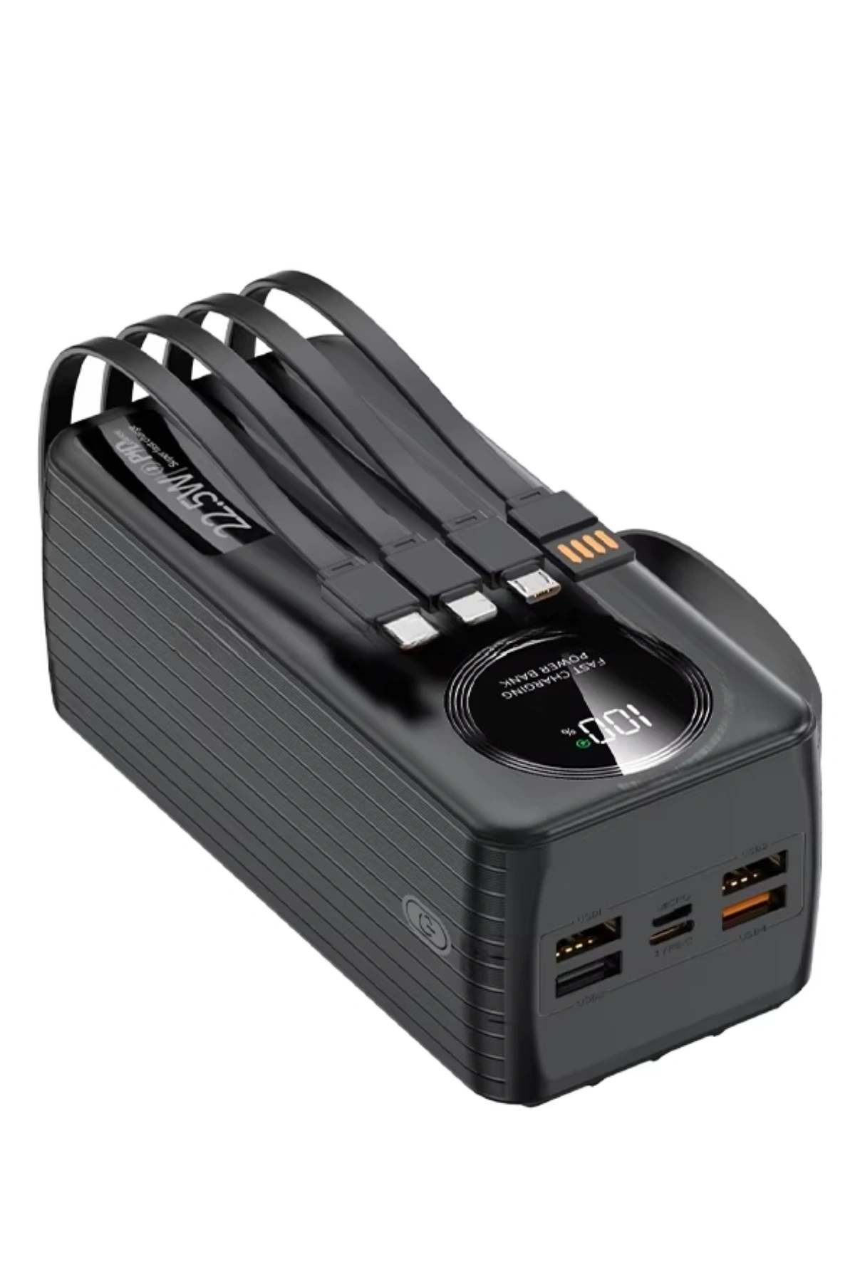 Polygold PG-PW650 50000 mAh Power Bank  22.5W Süper Hızlı Şarj, 4 Dahili Kablolu ve Dijital LED Ekran