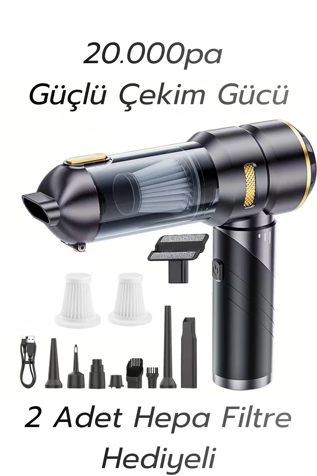 ST-6693APlus 20000 PA Şarjlı Kablosuz El Süpürgesi | Fırçasız Motorlu Araç Süpürgesi