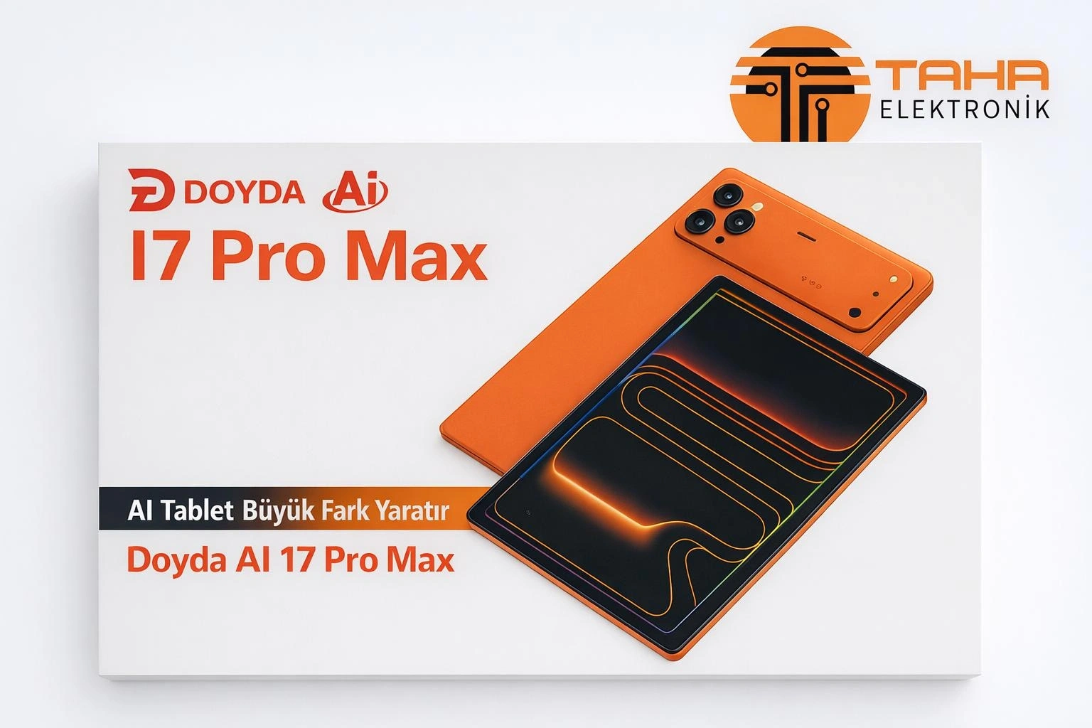 Turuncu 10.1 inç Android Tablet - Dahili Hafıza - Mouse ve Şarj Setli Ultra İnce Tasarım