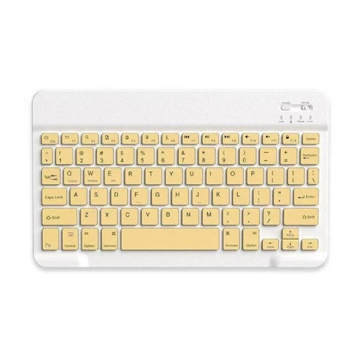Bluetooh Wıreless Keyboard Sarı İngilizce Q Kablosuz Klavye BK3002