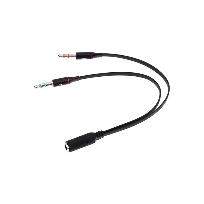 Kulaklık Mikrofon Ayırıcı Kablo 2x3.5 mm Stereo Kablo Pl-8815