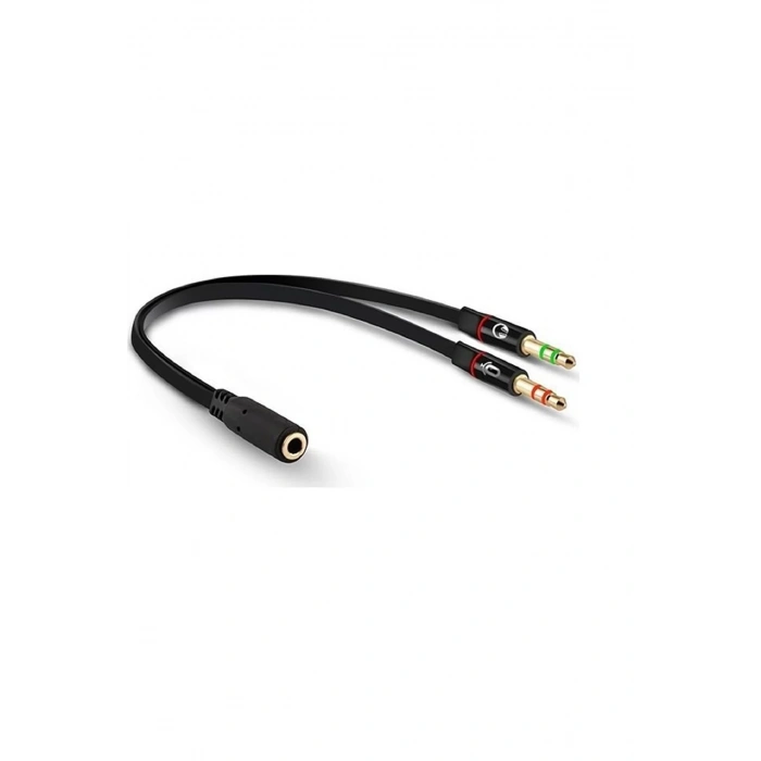 Kulaklık Mikrofon Ayırıcı Kablo 2x3.5 mm Stereo Kablo Pl-8815
