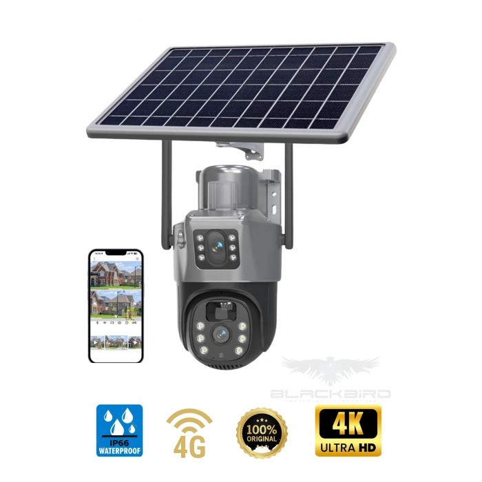 Blic Blm-63 Siyah 4 MP 4G Solar Dual Lens Ptz Kamera