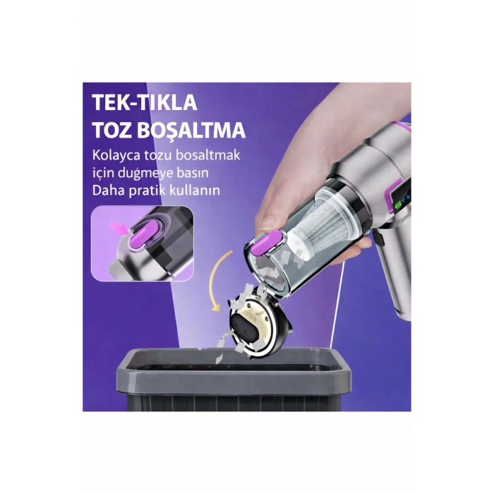 Leerfei LF-6697APlus 8in1 Şarjlı Araç Süpürgesi 20000PA Yüksek Emiş Gücü, El Süpürgesi