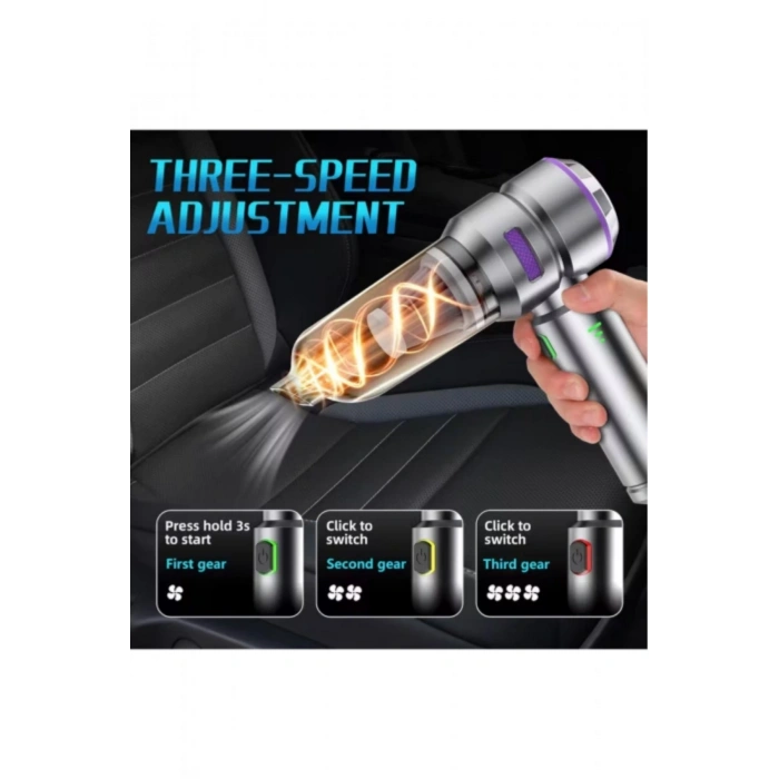 Leerfei HL-121 Araç Süpürgesi 20000PA Yüksek Emiş Gücü, 6000mAh Batarya