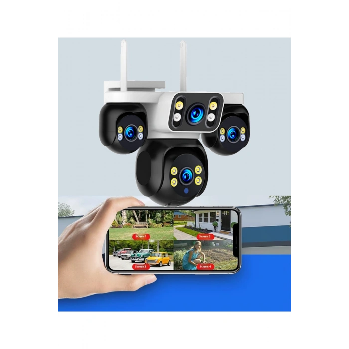 Esvısıon Es-5804 4K Ultra HD 4 Kameralı Wifi Akıllı Güvenlik Kamera