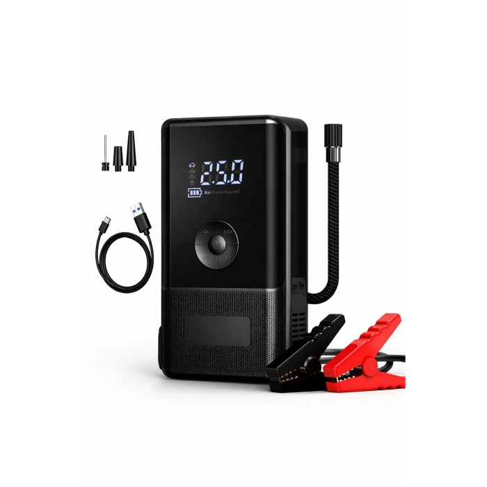 Syotech Dk002 10.000 Mah Taşınabilir Araç Akü Takviye Cihazı ve Hava Kompresörlü