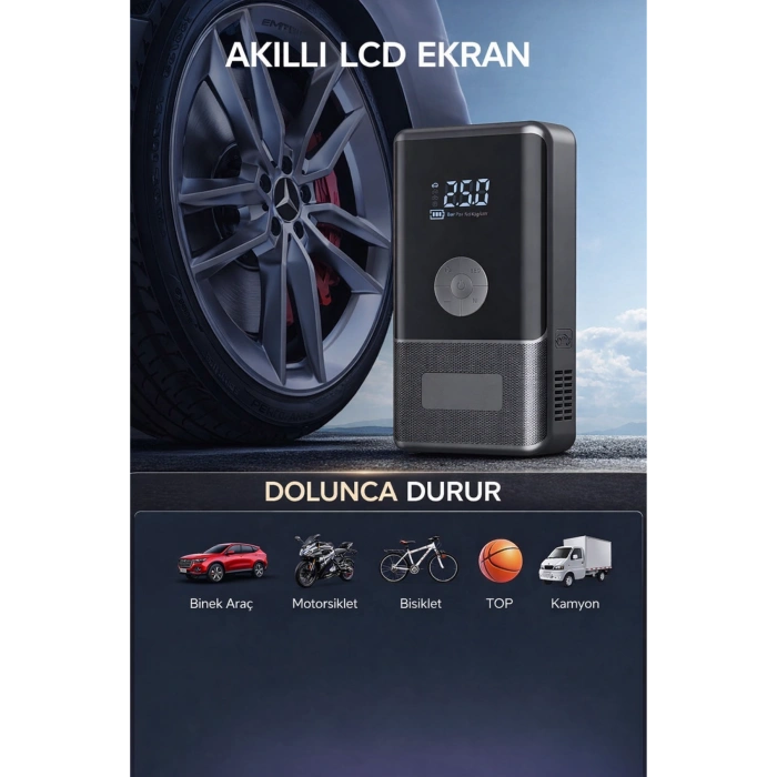 Syotech Dk002 10.000 Mah Taşınabilir Araç Akü Takviye Cihazı ve Hava Kompresörlü