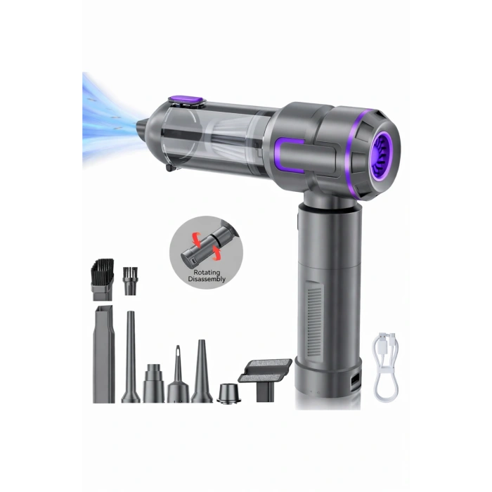 Leerfei ST-6705APlus 22000PA Şarjlı Araç Süpürgesi Fırçasız Motor Hava Üfleme ve Vakum