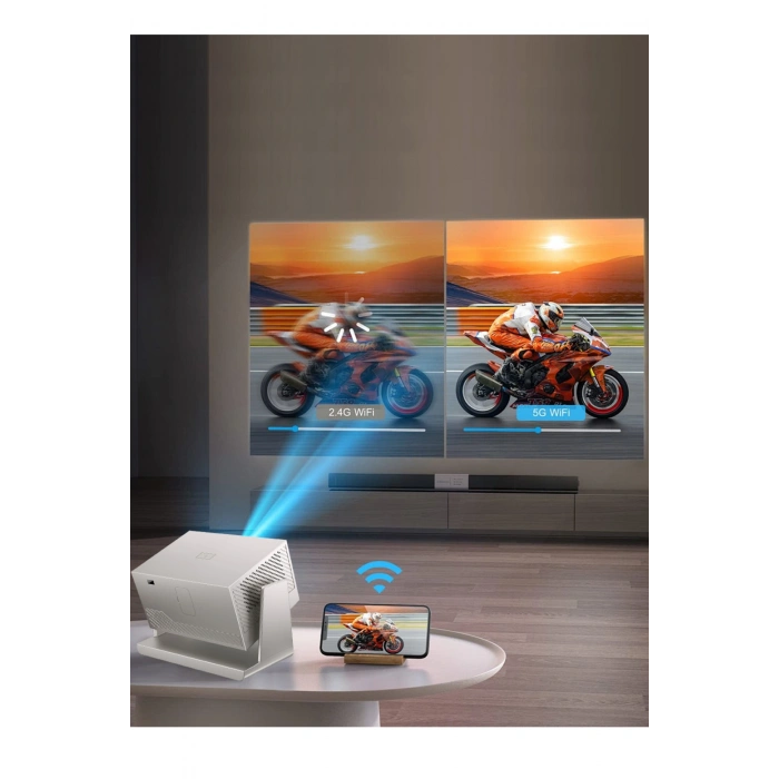 Auhma APR2 5G Wifi Bluetooth Android Projeksiyon Makinesi - Dahili Hoparlör