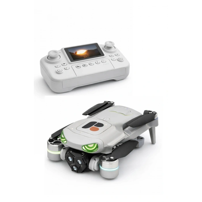 R08 Katlanabilir Drone - HD Çift Kamera, Şarjlı Uzaktan Kumandalı