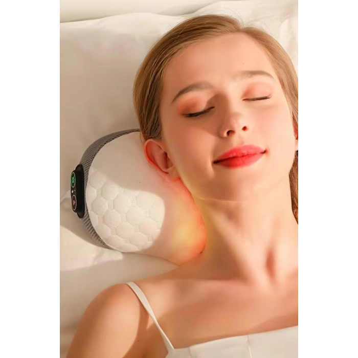 Glr Lz-08 Isıtmalı ve Titreşimli Boyun Masaj Yastığı - Masaj Cihazı - 3 Kademeli Termostatik Isı