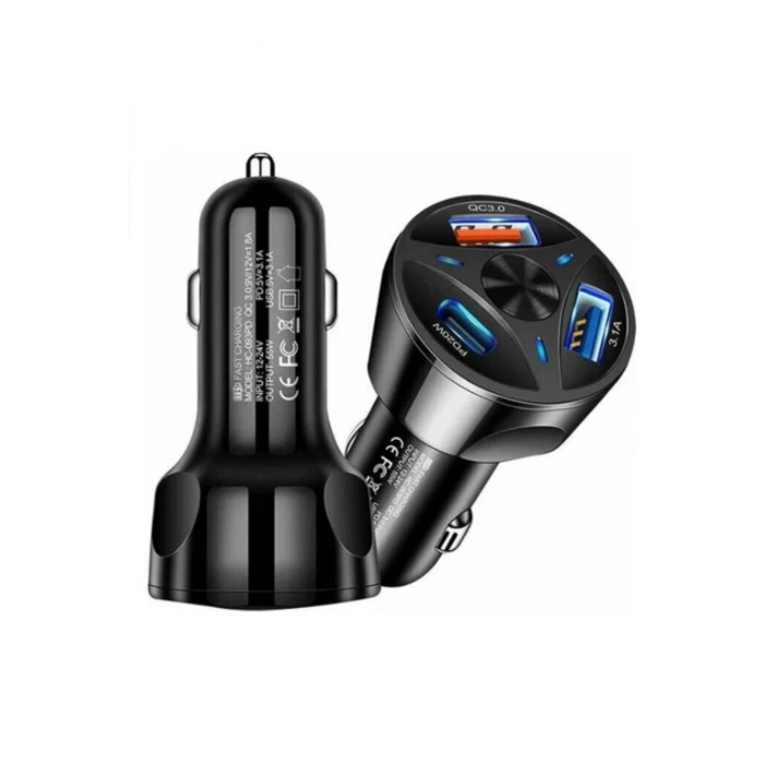 Polygold PG-88 55W Hızlı Araç Şarj Cihazı -Çift Çıkışlı Type-C ve USB